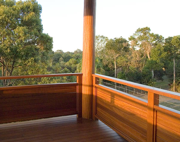 Large image of  Select Grade Forest Red Deck in Pole Home