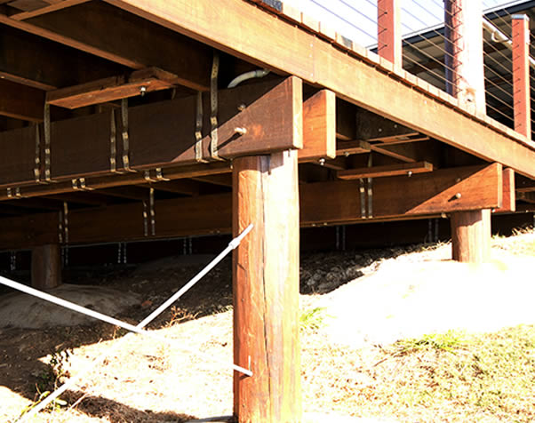 Large image of Structural Hardwood used as joists