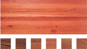 Select grade sample of Forest Reds flooring