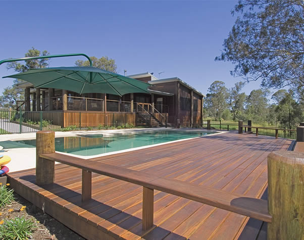 Large image of Select Grade spotted gum deck around inground pool